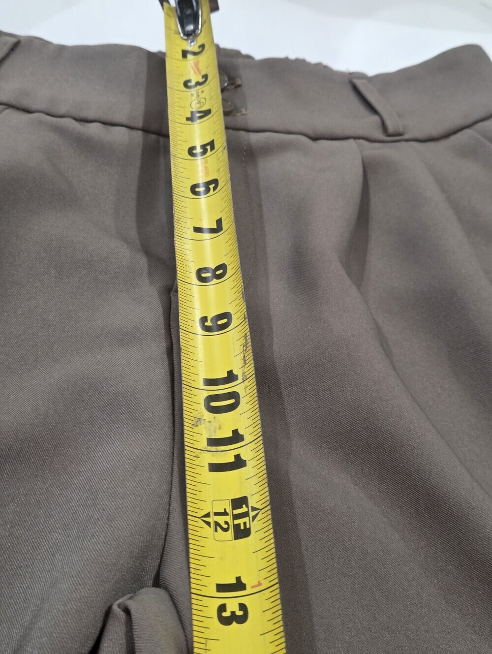 Pleated High-Rise Wide Leg Pants in Olive - Picture 11 of 12